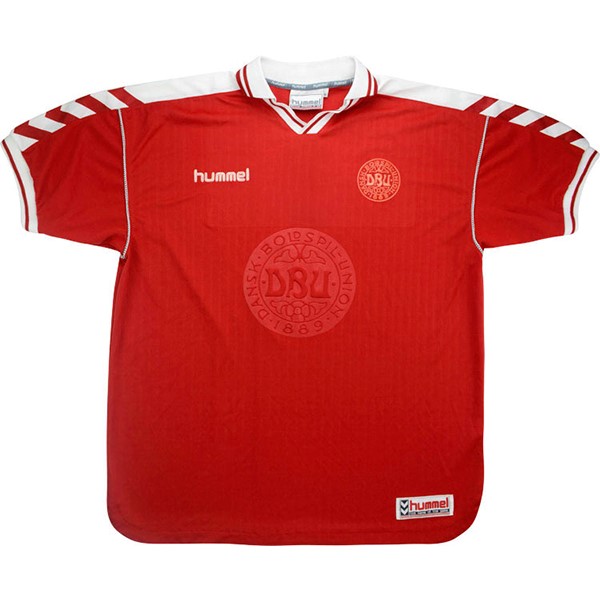 Maillot Football Dinamarca Domicile Retro 1998 Rouge